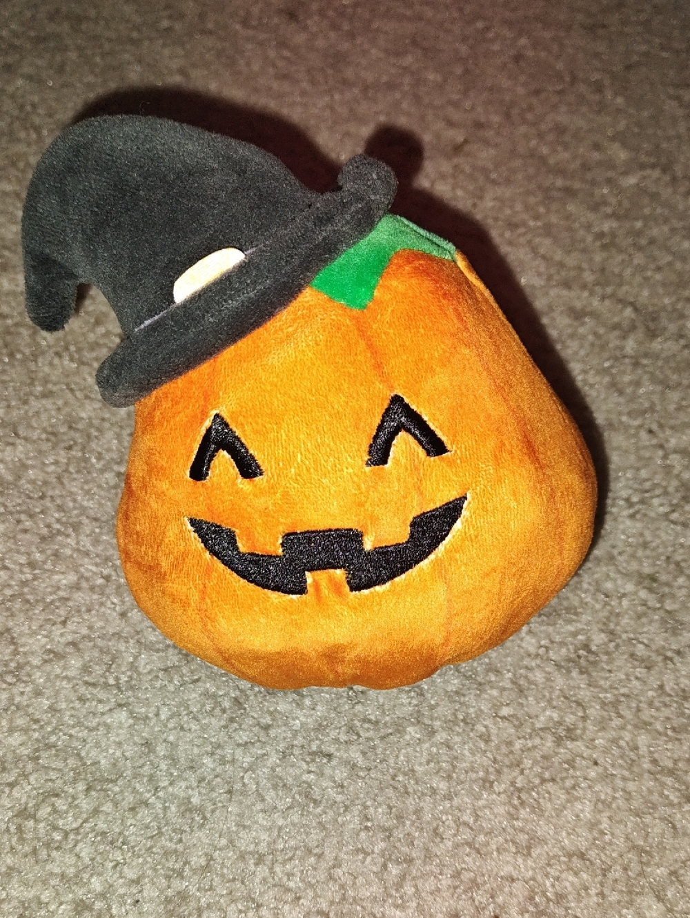 Plush Pumpkin Halloween Costume Accessory - Orange with Black Hat